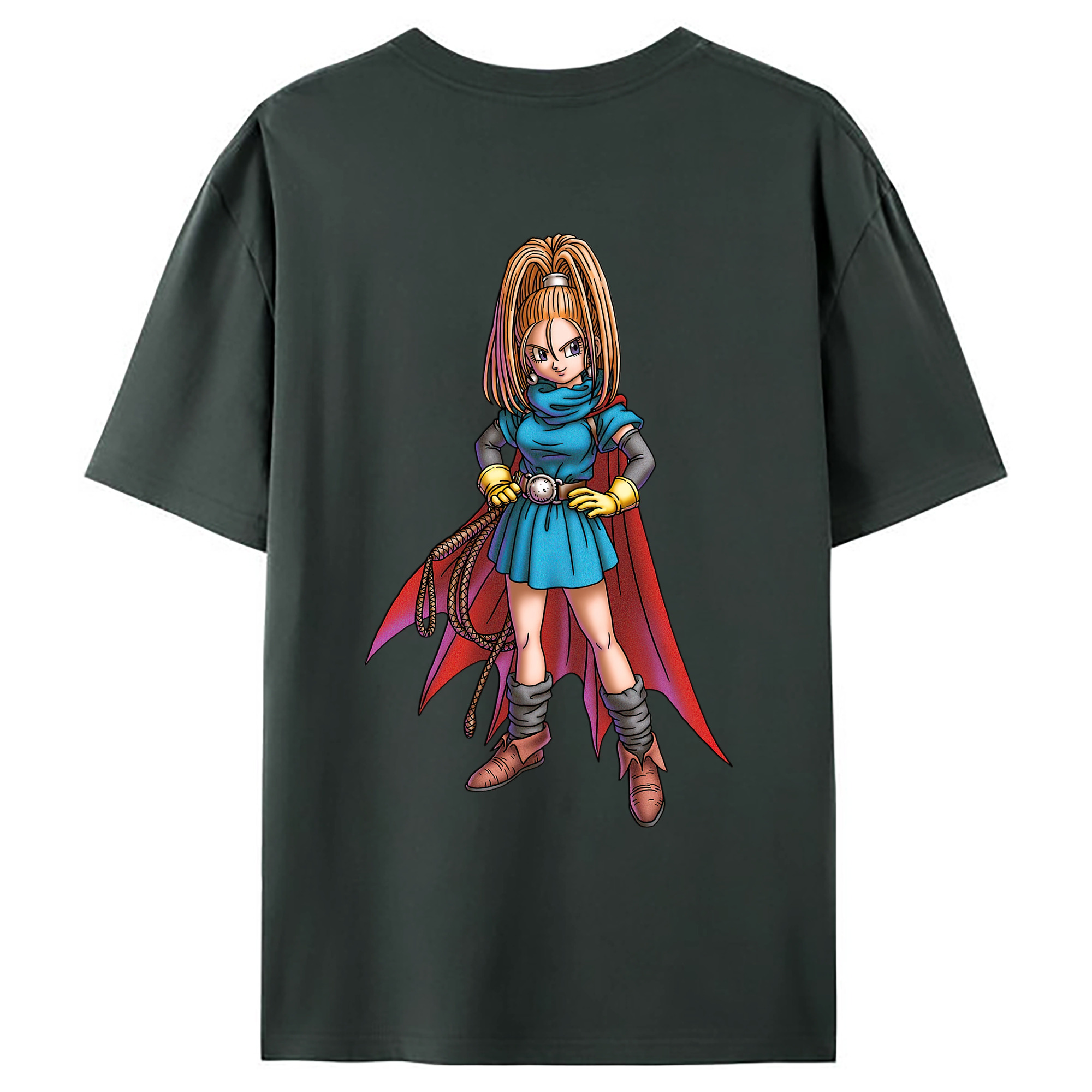 （画像用） ドラゴンクエスト Doragon Kuesuto Dragon Quest 綿100％ メンズ半袖Tシャツ（バックプリント） 通気性